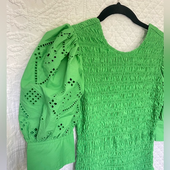 Ganni Broderie Anglaise midi dress, size 34 (2) - Picture 4 of 8